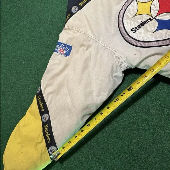 Vintage 90s Pittsburgh Steelers Pro Player Daniel Young Large Retro NFL Jacket - Picture 10 of 11